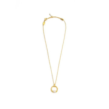 Collana catena Marlù in acciaio dorato con pendente con perla MISURA UNICA