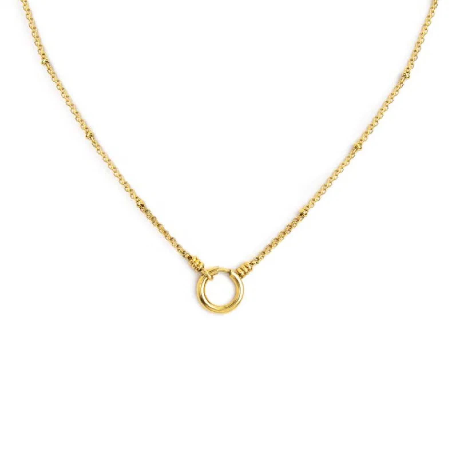 Collana catena Marlù Vision in acciaio pvd oro moschettone MISURA UNICA