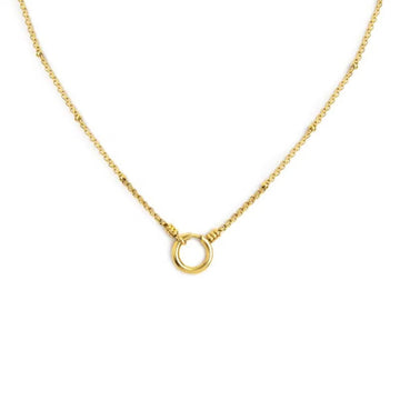 Collana catena Marlù Vision in acciaio pvd oro moschettone MISURA UNICA
