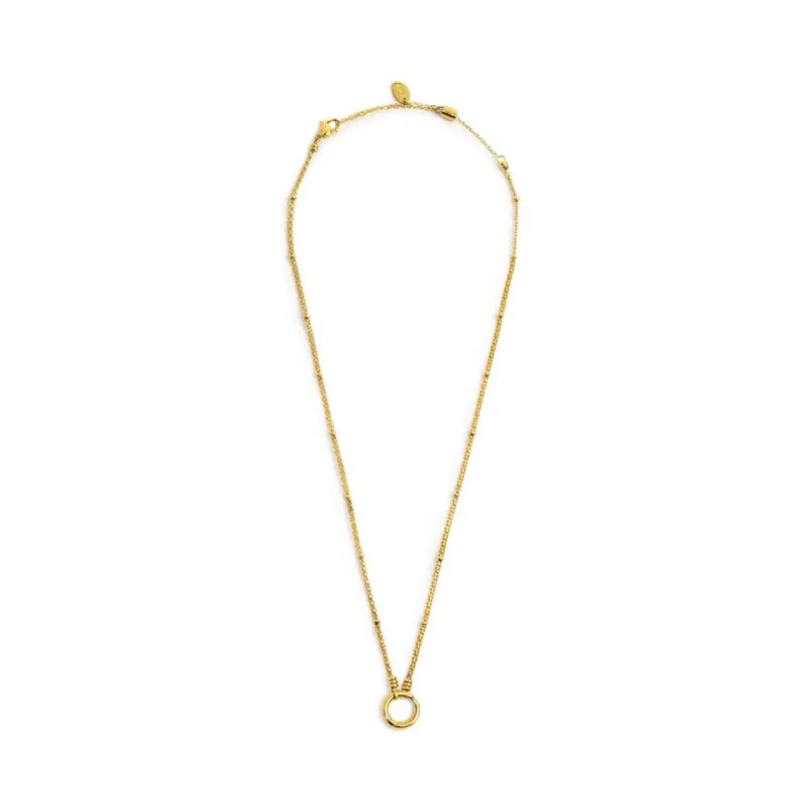 Collana catena Marlù Vision in acciaio pvd oro moschettone MISURA UNICA