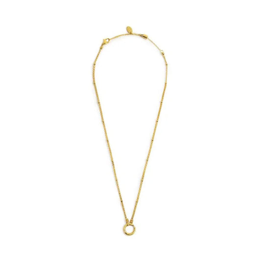 Collana catena Marlù Vision in acciaio pvd oro moschettone MISURA UNICA