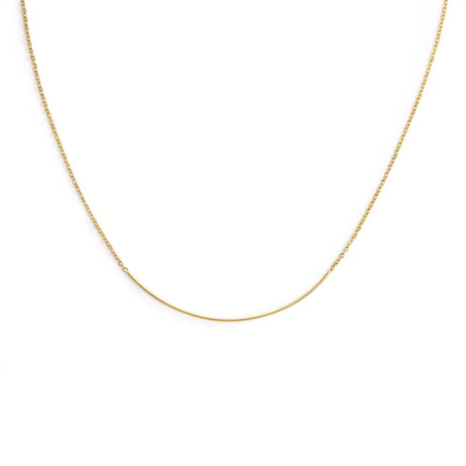 Collana catena Marlù Vision in acciaio pvd oro filo rigido MISURA UNICA