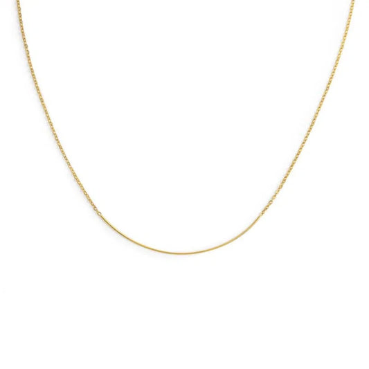 Collana catena Marlù Vision in acciaio pvd oro filo rigido MISURA UNICA
