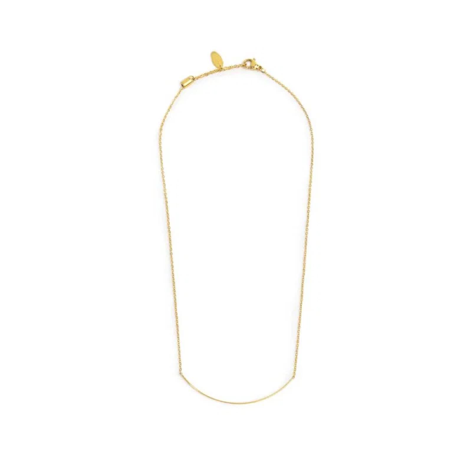 Collana catena Marlù Vision in acciaio pvd oro filo rigido MISURA UNICA