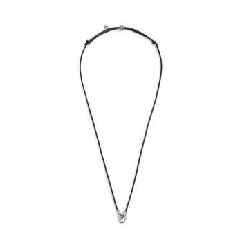 Collana regolabile Marlù in acciaio con cordino nero REGOLABILE