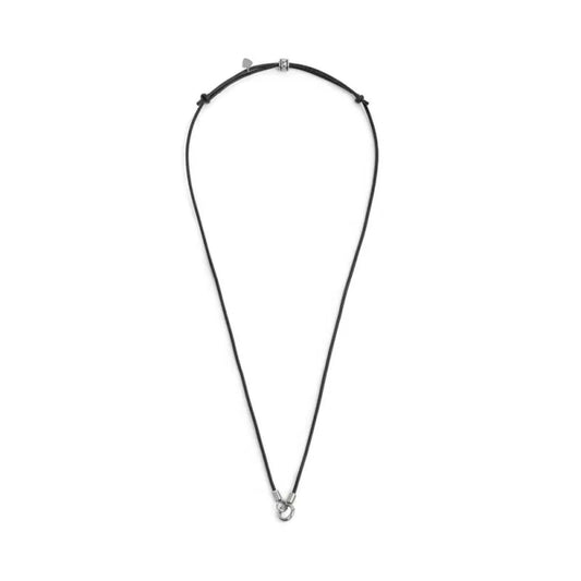 Collana regolabile Marlù in acciaio con cordino nero REGOLABILE