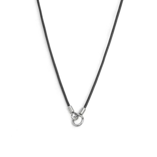 Collana regolabile Marlù in acciaio con cordino nero REGOLABILE
