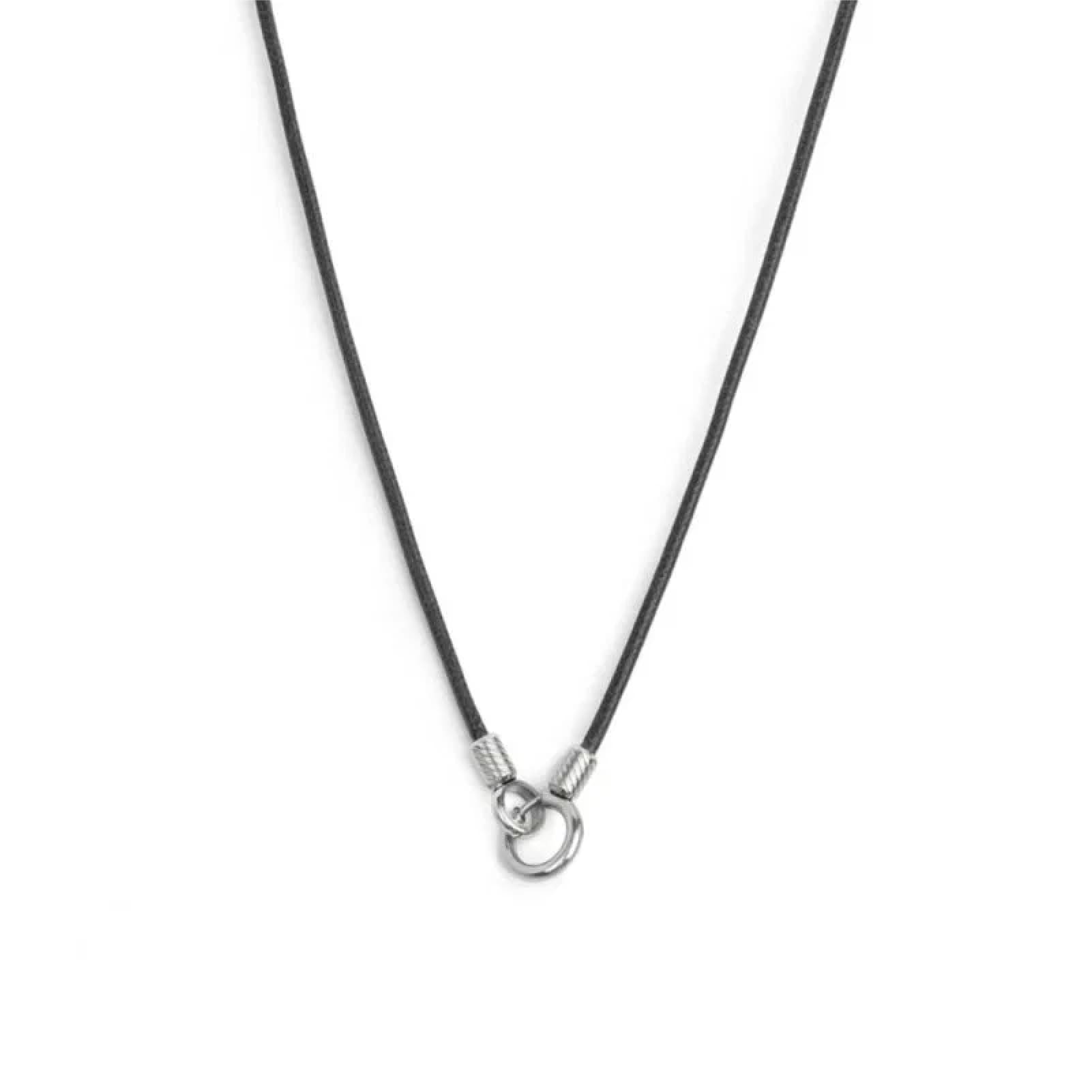 Collana regolabile Marlù in acciaio con cordino nero REGOLABILE