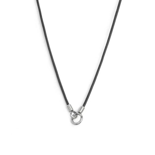 Collana regolabile Marlù in acciaio con cordino nero REGOLABILE