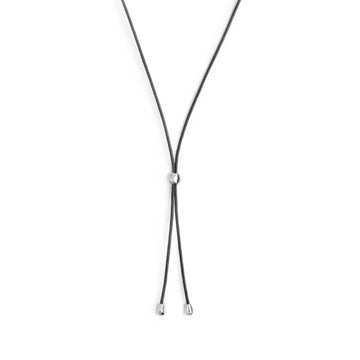 Collana regolabile Marlù in corda nero con laccio MISURA UNICA