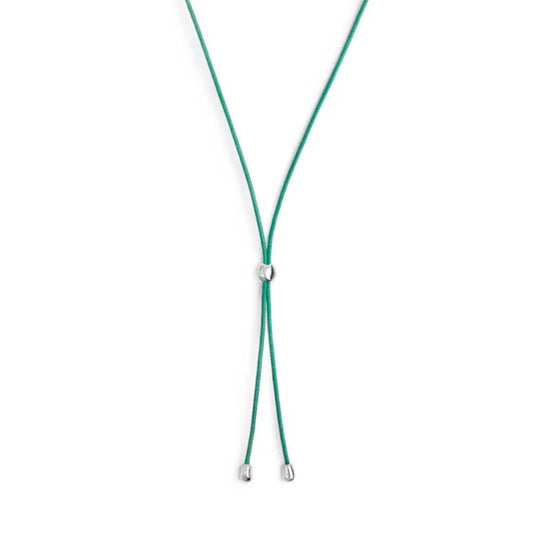 Collana regolabile Marlù in corda verde con laccio MISURA UNICA