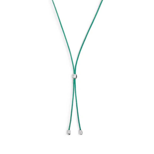 Collana regolabile Marlù in corda verde con laccio MISURA UNICA
