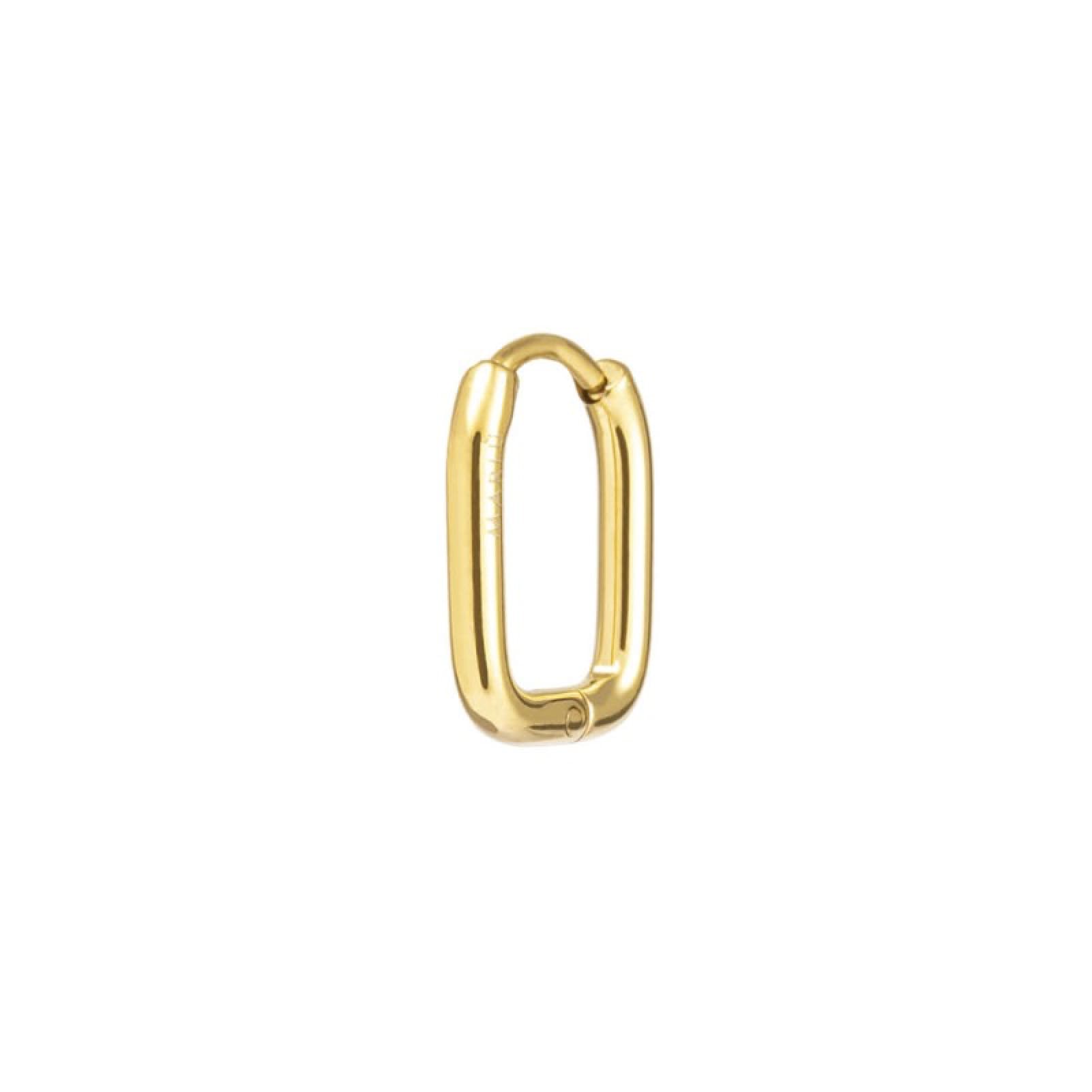 Mono orecchino a cerchio Marlù in acciaio dorato 14x11mm MISURA UNICA
