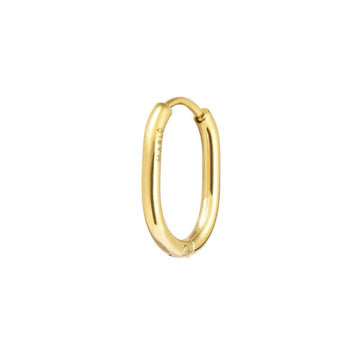 Mono orecchino a cerchio Marlù in acciaio dorato 17x12mm MISURA UNICA