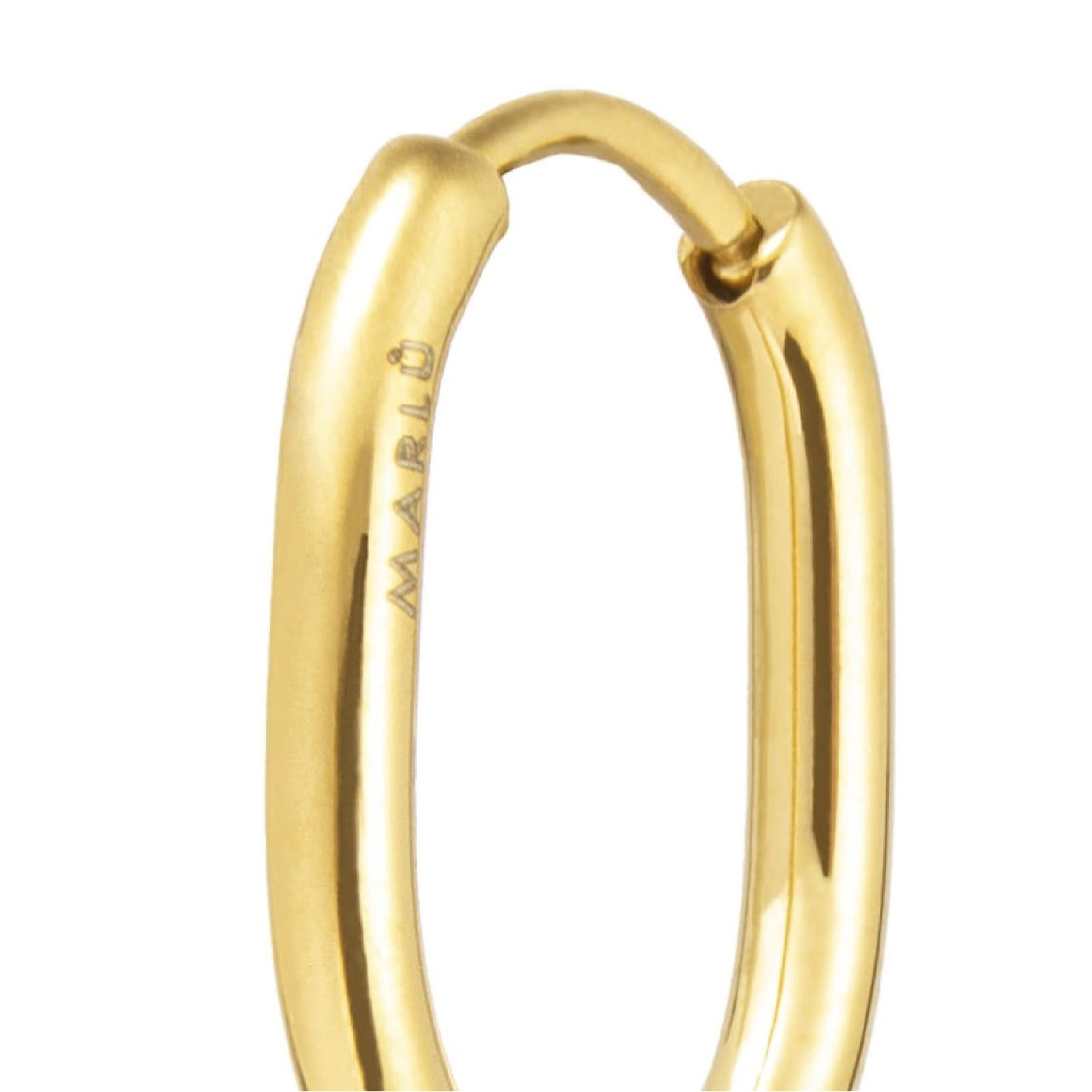 Mono orecchino a cerchio Marlù in acciaio dorato 17x12mm MISURA UNICA