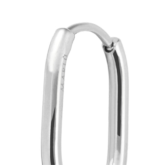 Mono orecchino a cerchio ovale Marlù in acciaio 19x12mm MISURA UNICA