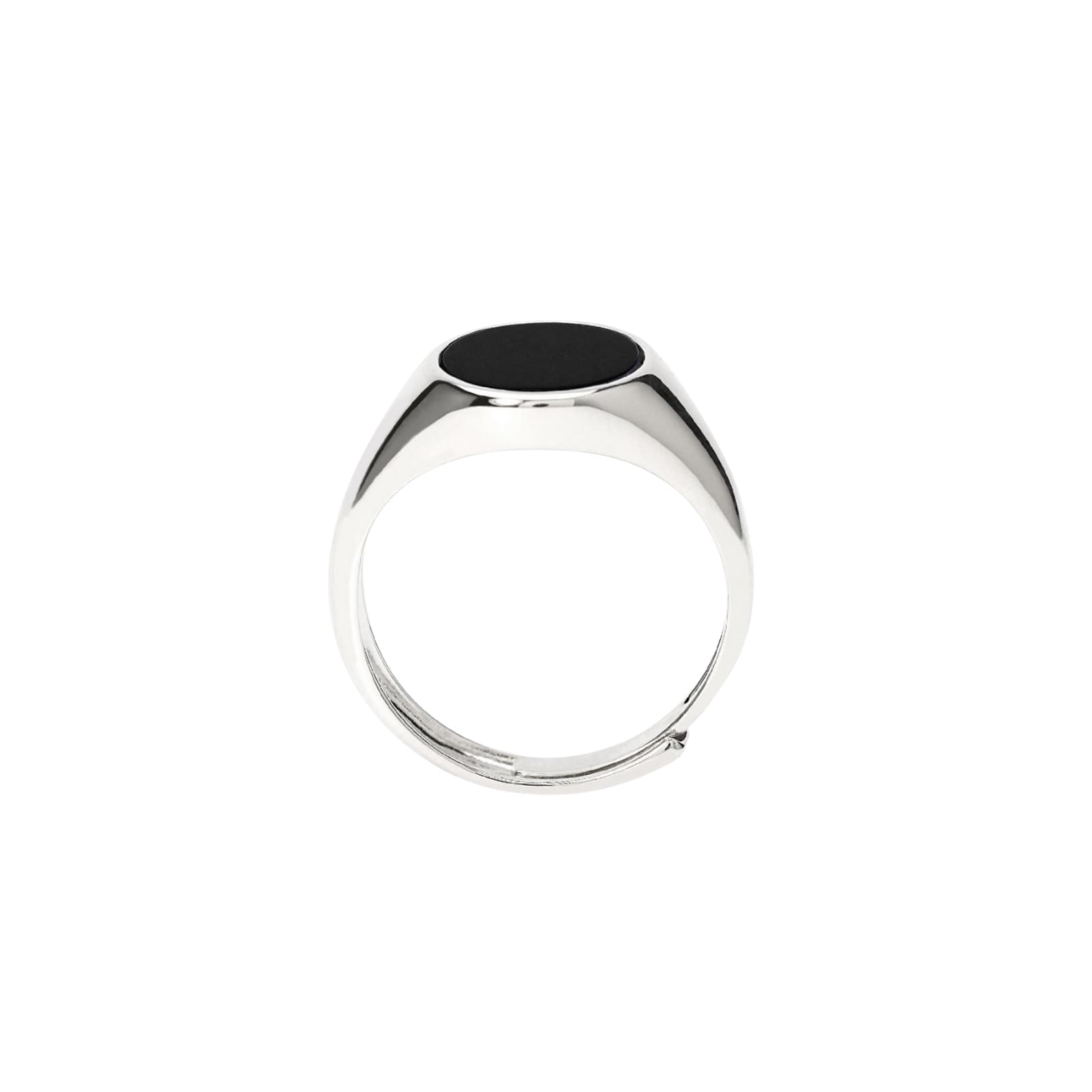 Anello chevalier Mabina in argento dalla forma ovale Regolabile dalla 19 alla 27