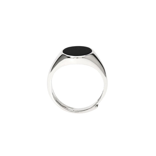 Anello chevalier Mabina in argento dalla forma ovale Regolabile dalla 19 alla 27