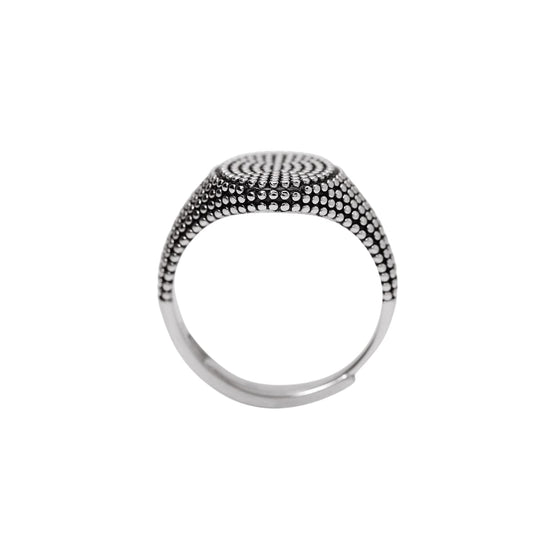 Anello chevalier Mabina Fortnight  in argento borchie da uomo Regolabile dalla 19 alla 27