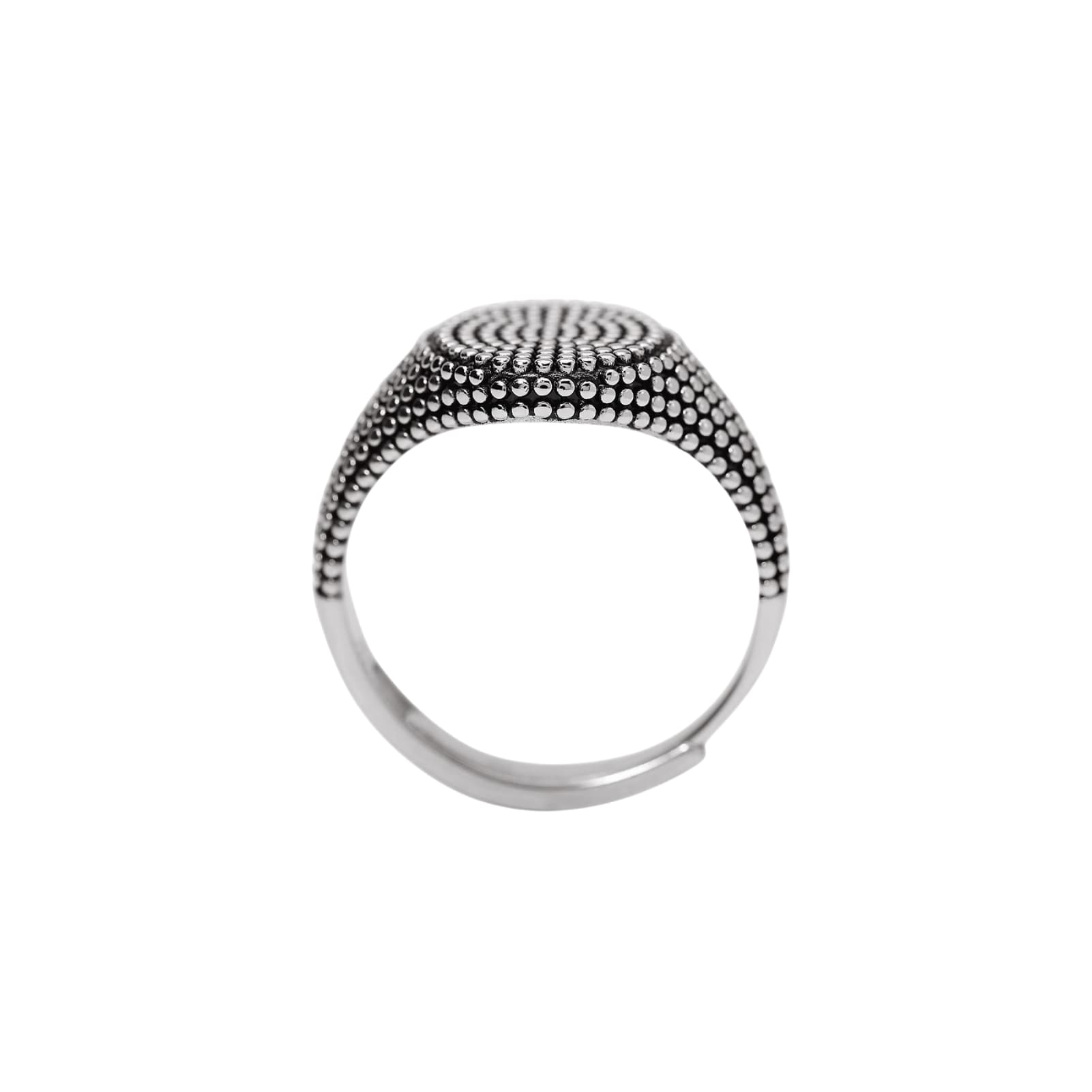 Anello chevalier Mabina Fortnight  in argento borchie da uomo Regolabile dalla 19 alla 27