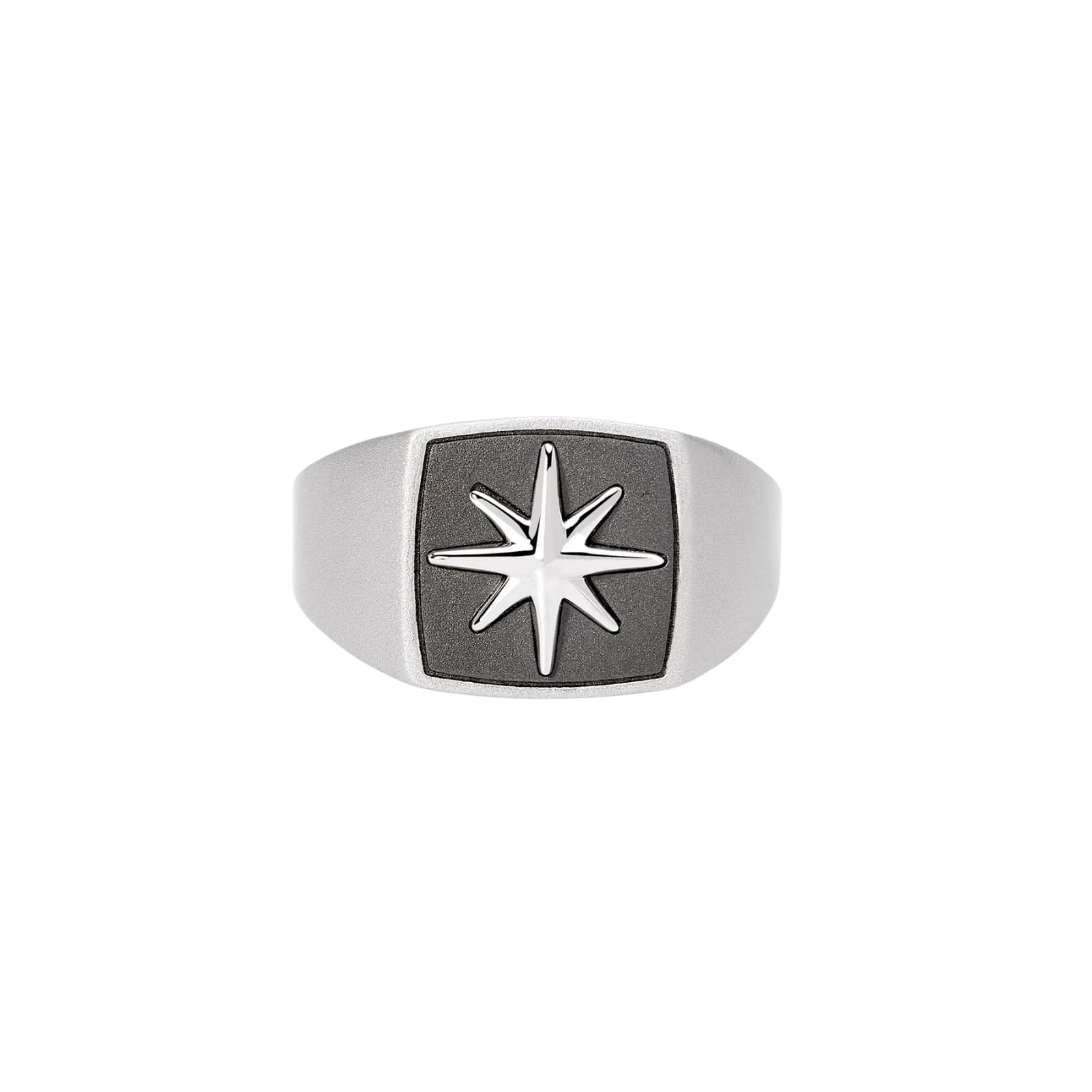 Anello chevalier Mabina Journey in argento con stella da uomo Regolabile dalla 19 alla 27