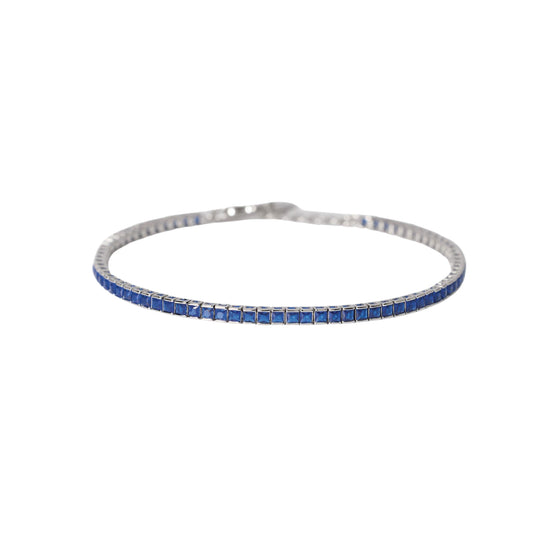 Bracciale tennis Mabina Uomo in argento 925 con zirconi blu Regolabile 18-20 cm
