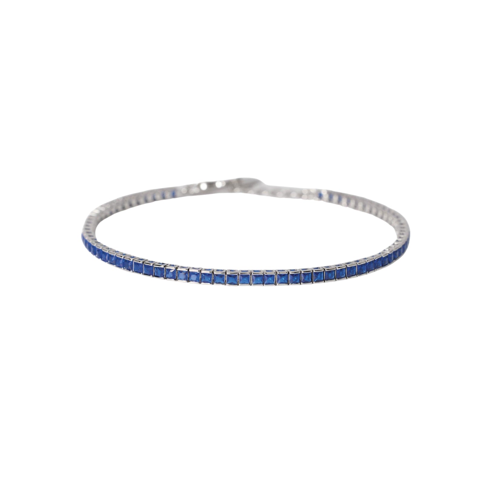 Bracciale tennis Mabina Uomo in argento 925 con zirconi blu Regolabile 18-20 cm