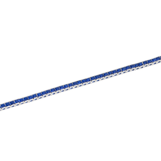 Bracciale tennis Mabina Uomo in argento 925 con zirconi blu Regolabile 18-20 cm