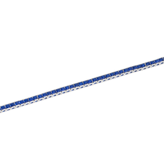 Bracciale tennis Mabina Uomo in argento 925 con zirconi blu Regolabile 18-20 cm