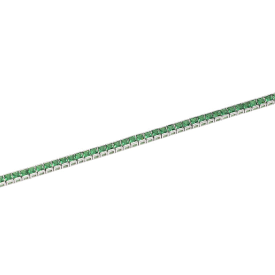 Bracciale tennis Mabina Uomo in argento 925 con zirconi verdi Regolabile 18-20 cm