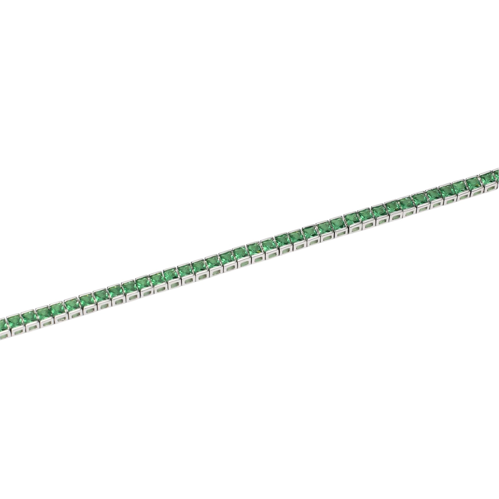 Bracciale tennis Mabina Uomo in argento 925 con zirconi verdi Regolabile 18-20 cm
