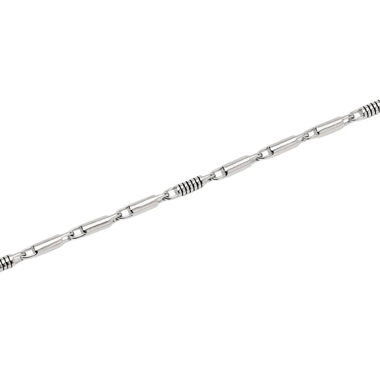 Bracciale con catene Mabina in argento con cilindri lucidi Regolabile 18,5-20,5 cm