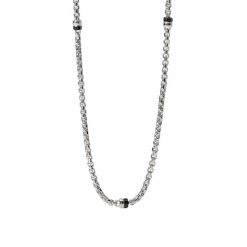 Collana Mabina Uomo in argento 925 catena veneta ed elementi bruniti MISURA UNICA