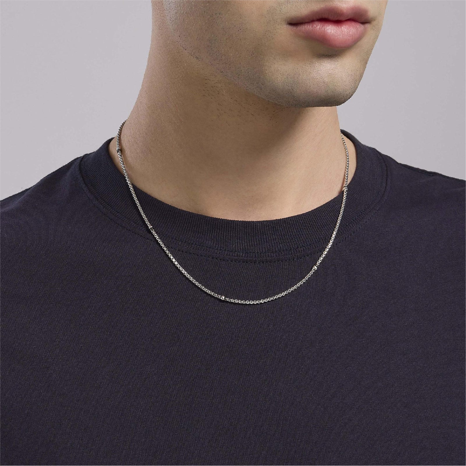 Collana Mabina Uomo in argento 925 catena veneta ed elementi bruniti MISURA UNICA