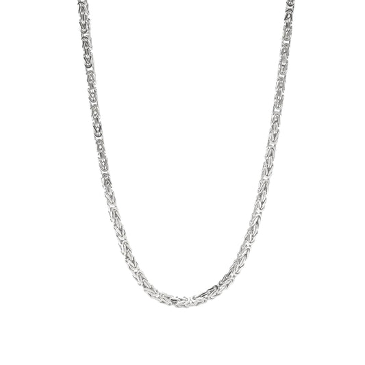 Collana girocollo Mabina in argento catena bizantina da uomo MISURA UNICA