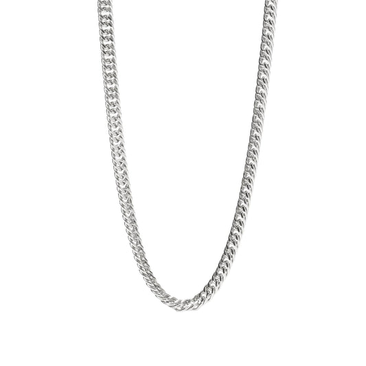 Collana Mabina da uomo in argento catena groumette diamantata MISURA UNICA