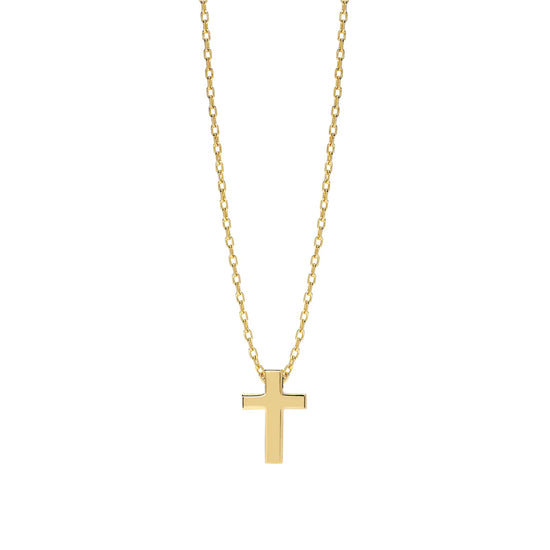 Collana catena Mabina Uomo in argento dorato con croce MISURA UNICA