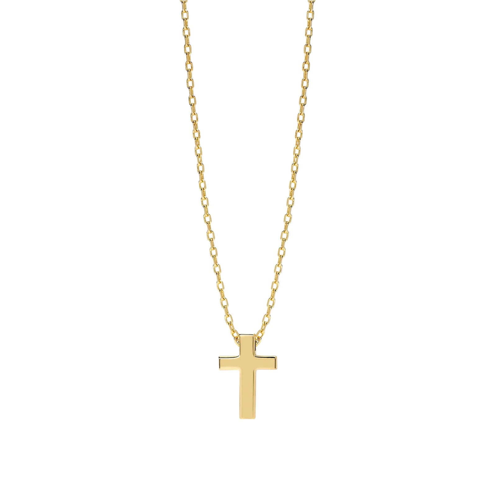 Collana catena Mabina Uomo in argento dorato con croce MISURA UNICA