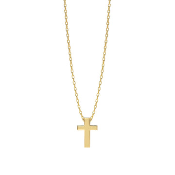 Collana catena Mabina Uomo in argento dorato con croce MISURA UNICA