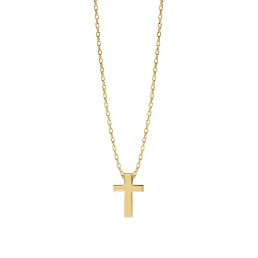 Collana catena Mabina Uomo in argento dorato con croce MISURA UNICA