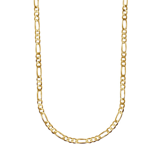 Collana catena figaro Mabina Uomo in argento dorato MISURA UNICA