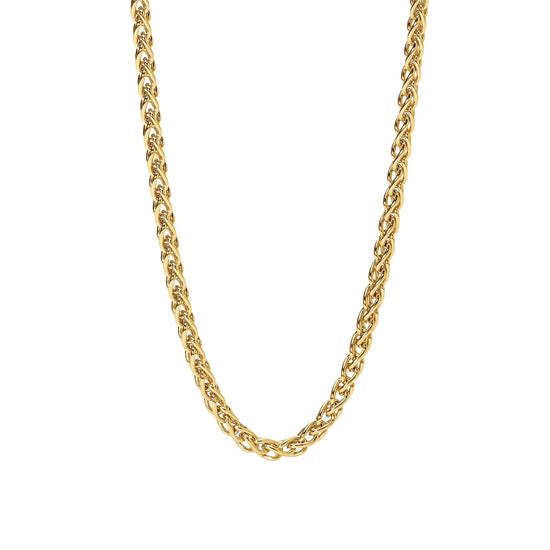 Collana catena spiga Mabina Uomo in argento dorato MISURA UNICA