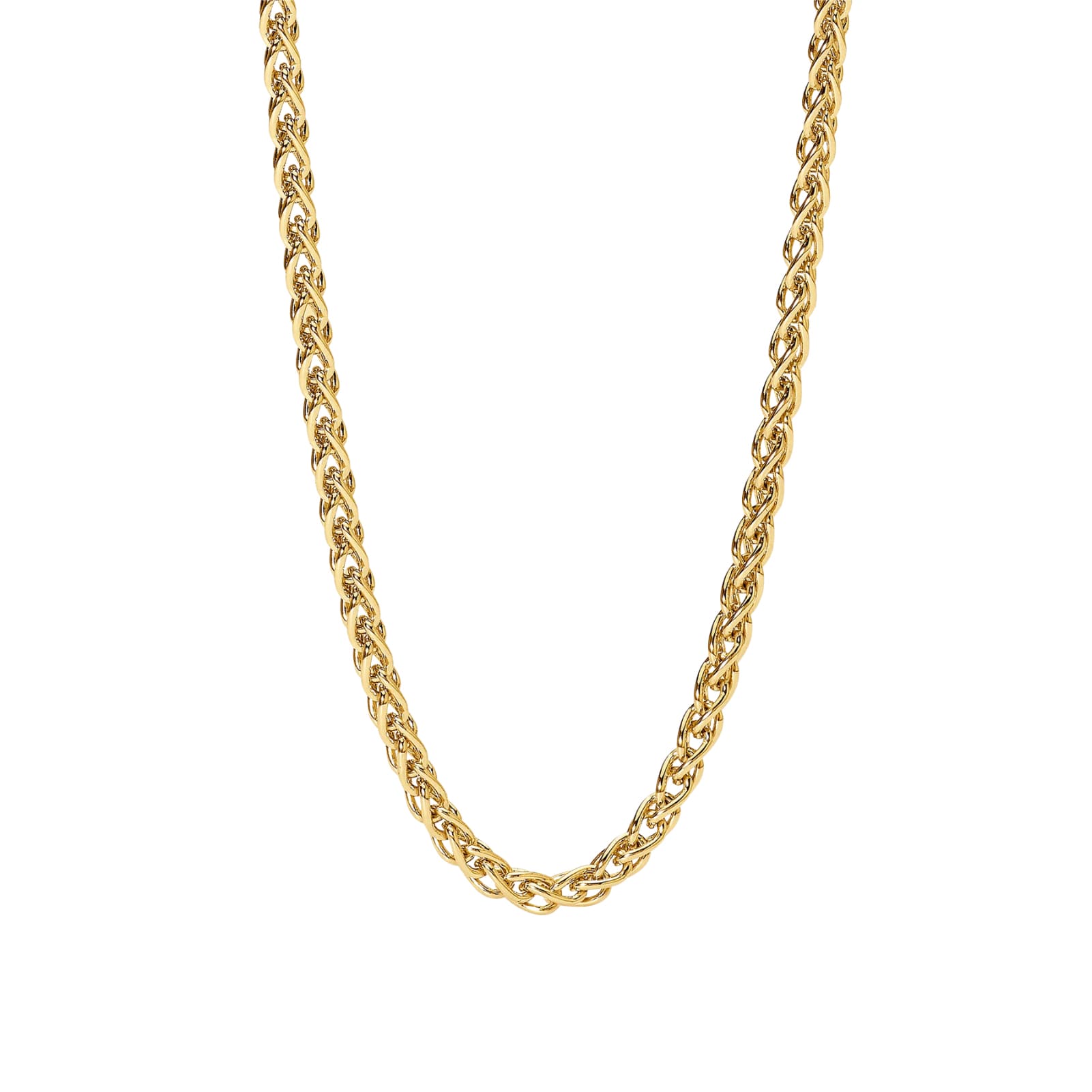 Collana catena spiga Mabina Uomo in argento dorato MISURA UNICA