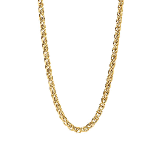 Collana catena spiga Mabina Uomo in argento dorato MISURA UNICA