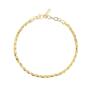 Bracciale catena corda Mabina Uomo in bronzo placcato oro 21 cm