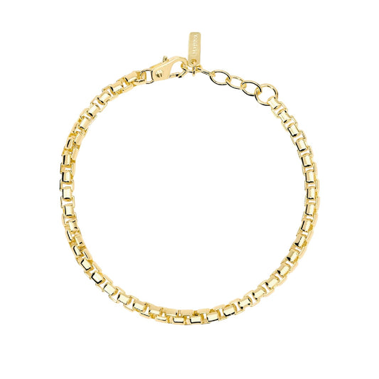 Bracciale catena veneta Mabina Uomo in bronzo placcato oro 21 cm