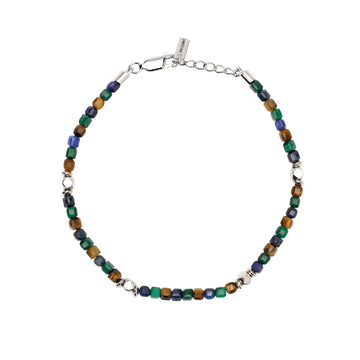 Bracciale Mabina in lega con pietre cubetti sfaccettati 21 cm
