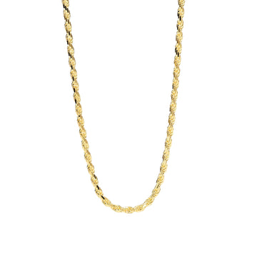 Collana catena corda Mabina Uomo in bronzo placcato oro MISURA UNICA