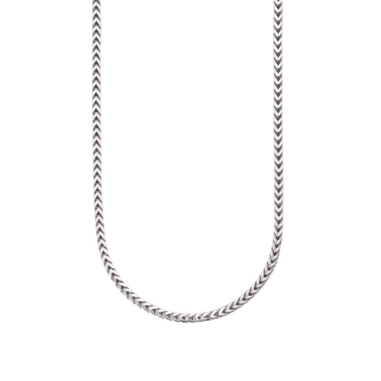 Collana catena franco Mabina in bronzo rodiato da uomo MISURA UNICA