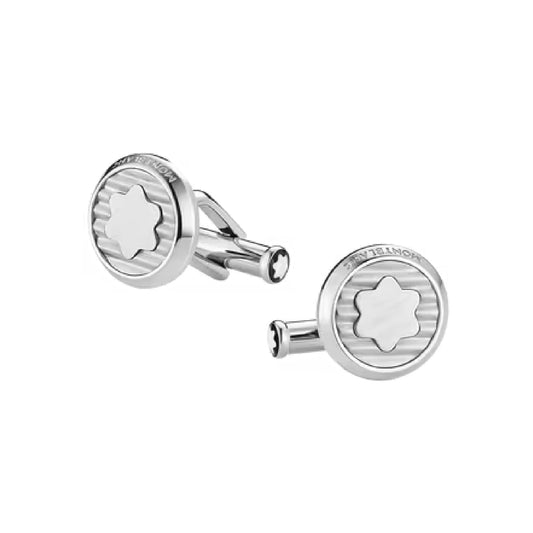 Gemelli Montblanc Urban Spirit in acciaio rotondi con marchio MISURA UNICA